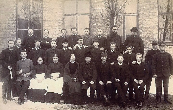 Elevbillede fra højskolen i Østermarie 1891